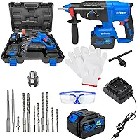 Martelete Perfurador Rompedor Sem Fio 1150W Brushless, Bateria De Lítio 3000mAh, SDS Plus, Alta Potência E Impacto 2.8J, Ideal Para Concreto, Madeira E Metal