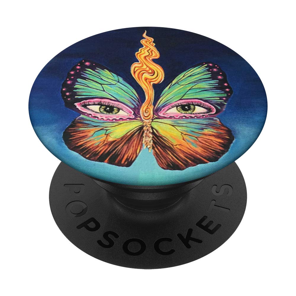 The Hybrid Company All Seeing Eye(s) Fire Butterfly PopSockets PopGrip: Swappable Grip for Phones & Tablets