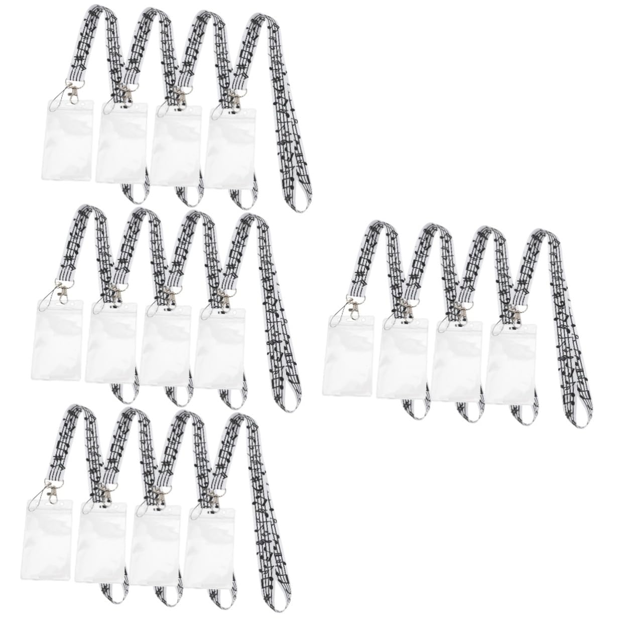4 Sätze Aufhängegurte Für Brustkarten Handy Schlaufe Band Handyband Handy Gurt Handy Lanyard Lanyards Tragegurte Für Eintrittskarten Lange Hängende Ketten Pvc Black 4 Stück * 4