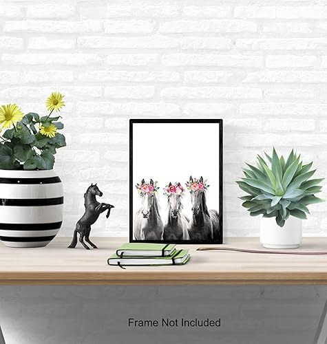 Miniatura 5 de Horse Wall Decor - Horse Wall Art - Farmhouse Wall Decor for Women, Teen Girls Bedroom, Office, Living Room - Country Western Boho Shabby Chic