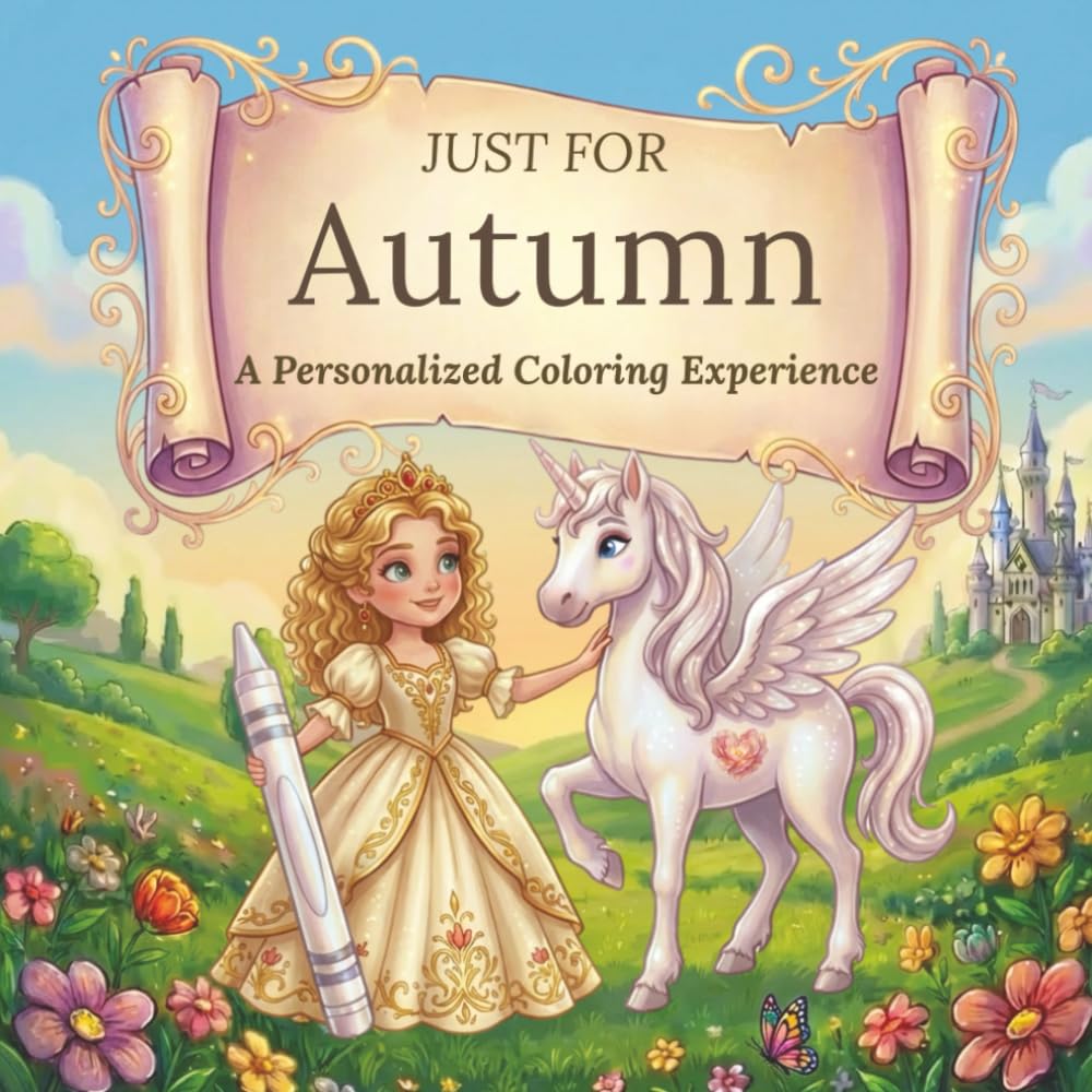 Just for Autumn: A Personalized Coloring Experience: 50 total coloring pages | 28 coloring pages featuring Autumn's name | 22 coloring pages themed for girls (Personalized Coloring Book Series)