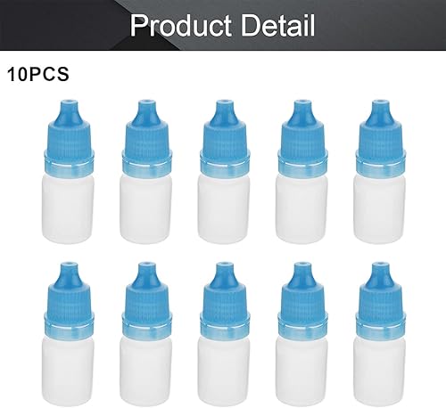 Miniatura 4 de Othmro Botellas cuentagotas de plástico de ojo de laboratorio de polietileno de 0.2 onzas, 10 piezas, gotero líquido exprimible de 0.2 fl oz boca