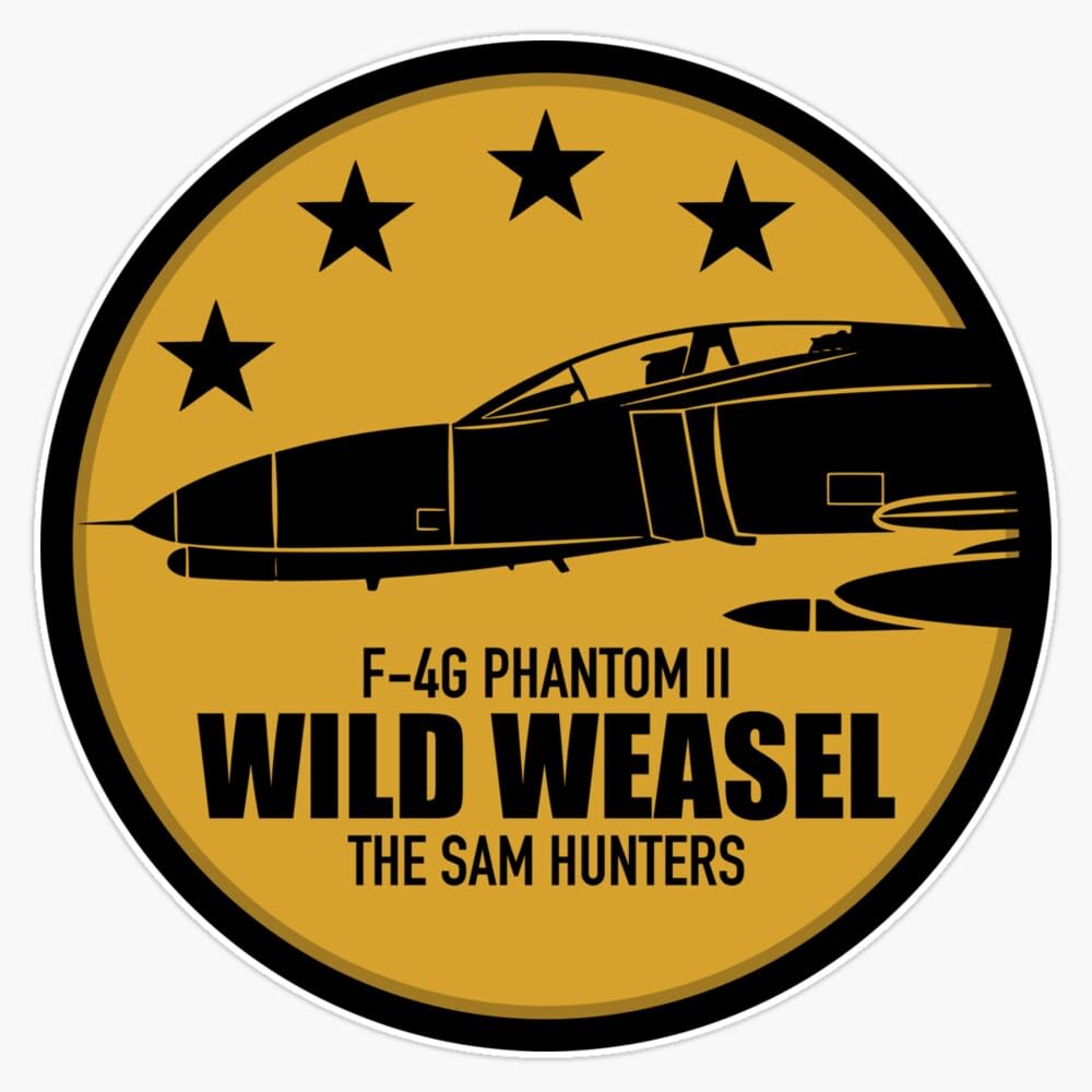 F-4 Phantom II Wild Weasel Window Bumper Sticker Decal 5"