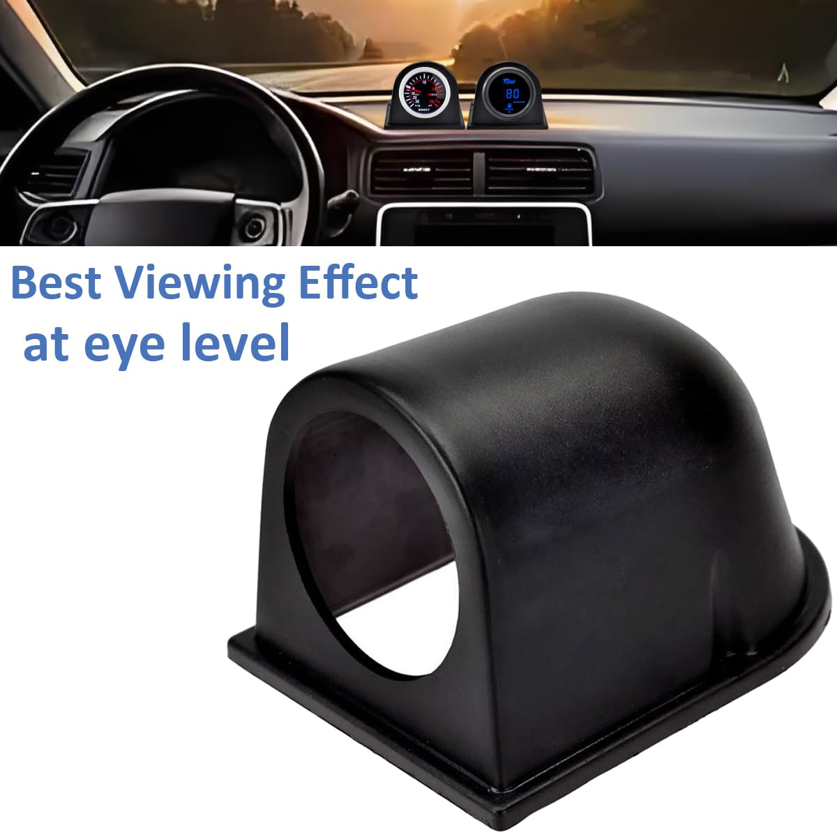 52mm Supporto per Strumentazione Auto Copriferro Strumenti a Foro Singolo Porta Manometro