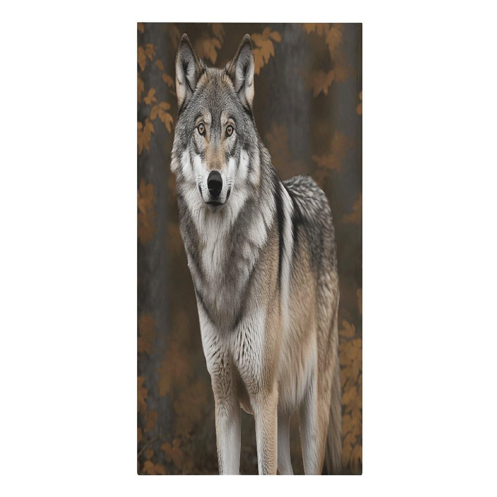 VstaDank Wild Wild Gray Wolf Beach Towel Vacation Essentials Sand Free Soft Quick Dry Swim Towels 61"x30" Modern Extra Large Towels Lightweight Microfiber Beach Towel for Swimming Pool
