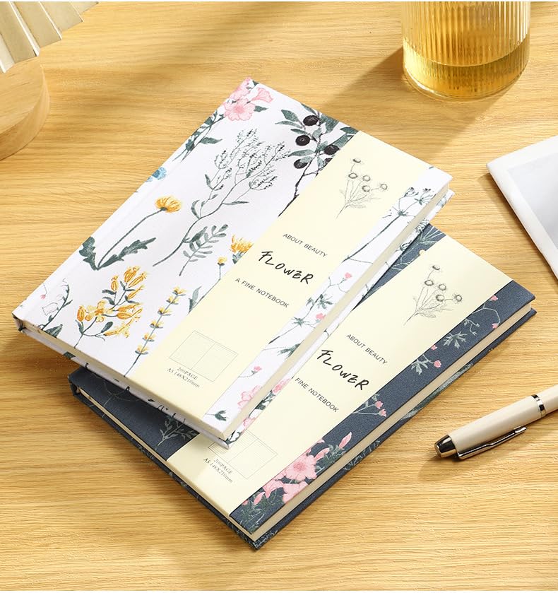 Journal floral pour femme format A5 carnet de notes d'église à plat - 6