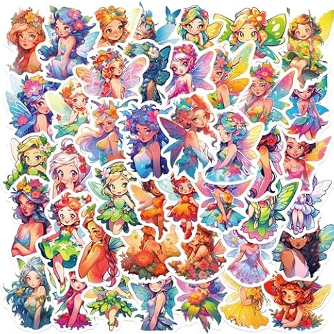 Fairy Garden Flower Stickers for Kids Cover