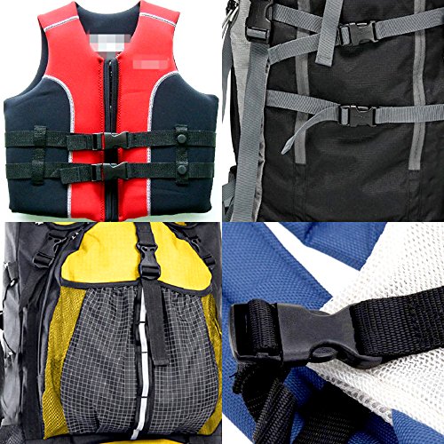 Swpeet 41Pcs 3/5 Inch Diy Making Bag Kit, Including Flat Side Release Buckles And Tri-Glide Slides And D Rings With 1 Roll 5 Yards Nylon Webbing Straps For Diy Making Luggage Strap, Pet Collar #TOP6