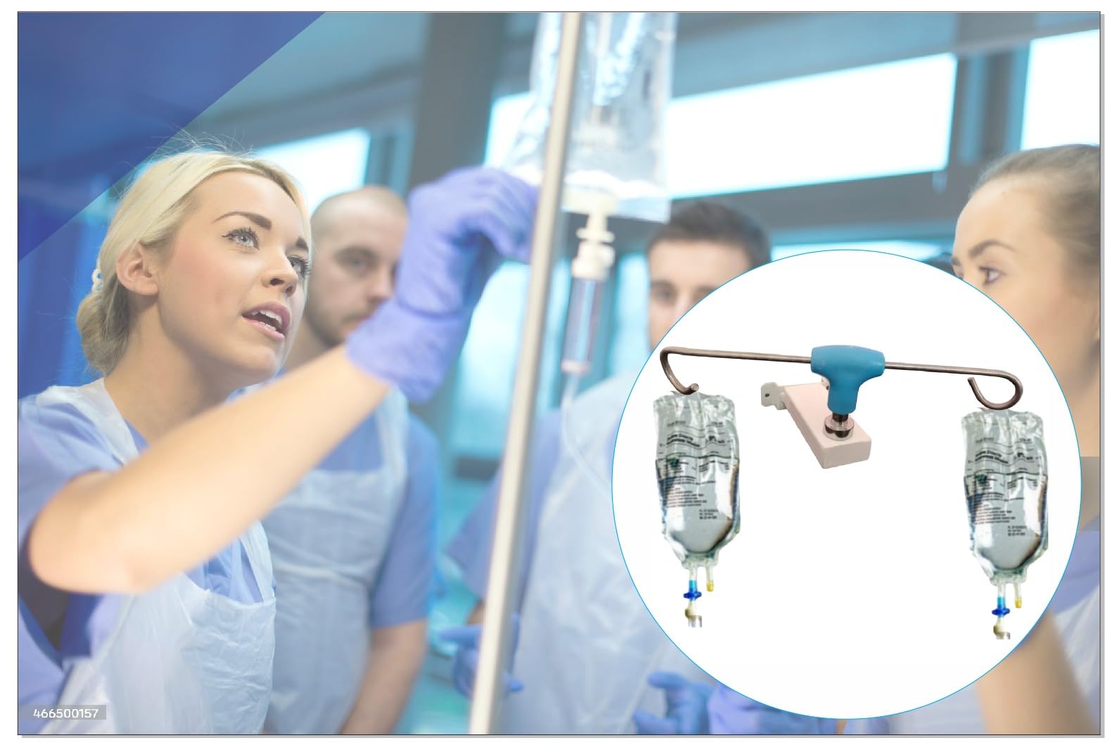 MERU ENGINEERS Saline Stand Wall Mount 2 Hook for Hospital, ICU, Clinics, Labs, Homes IV Saline Bags Saline Stand Wall Mount Saline Stand (Saline Stand 2 Hook Pack of 1) - Image 2 thumbnail