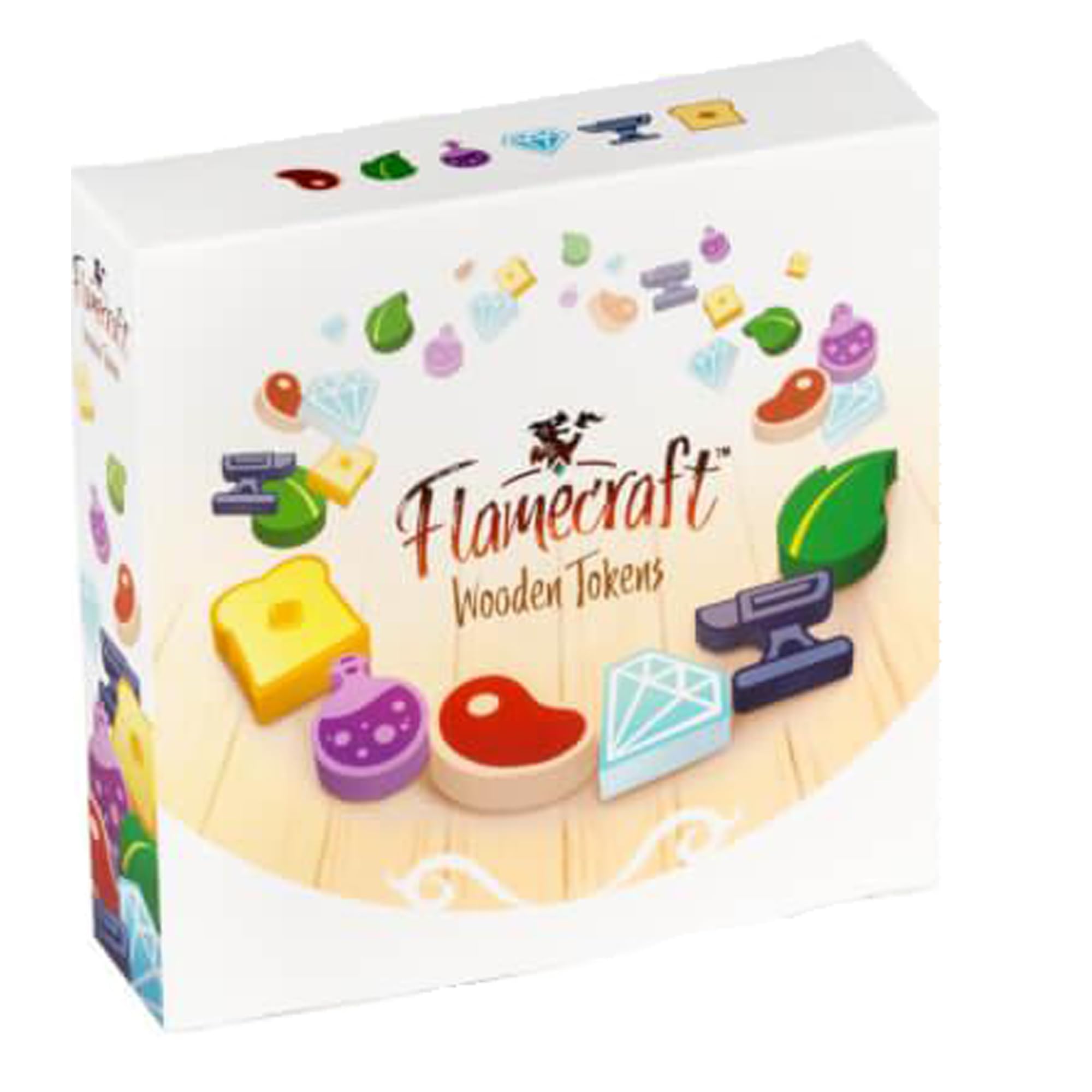 Lucky Duck Games Flamecraft - Set di 210 gettoni in legno dipinti su misura, serie 2, prodotti serigrafati per giochi da tavolo, realizzati