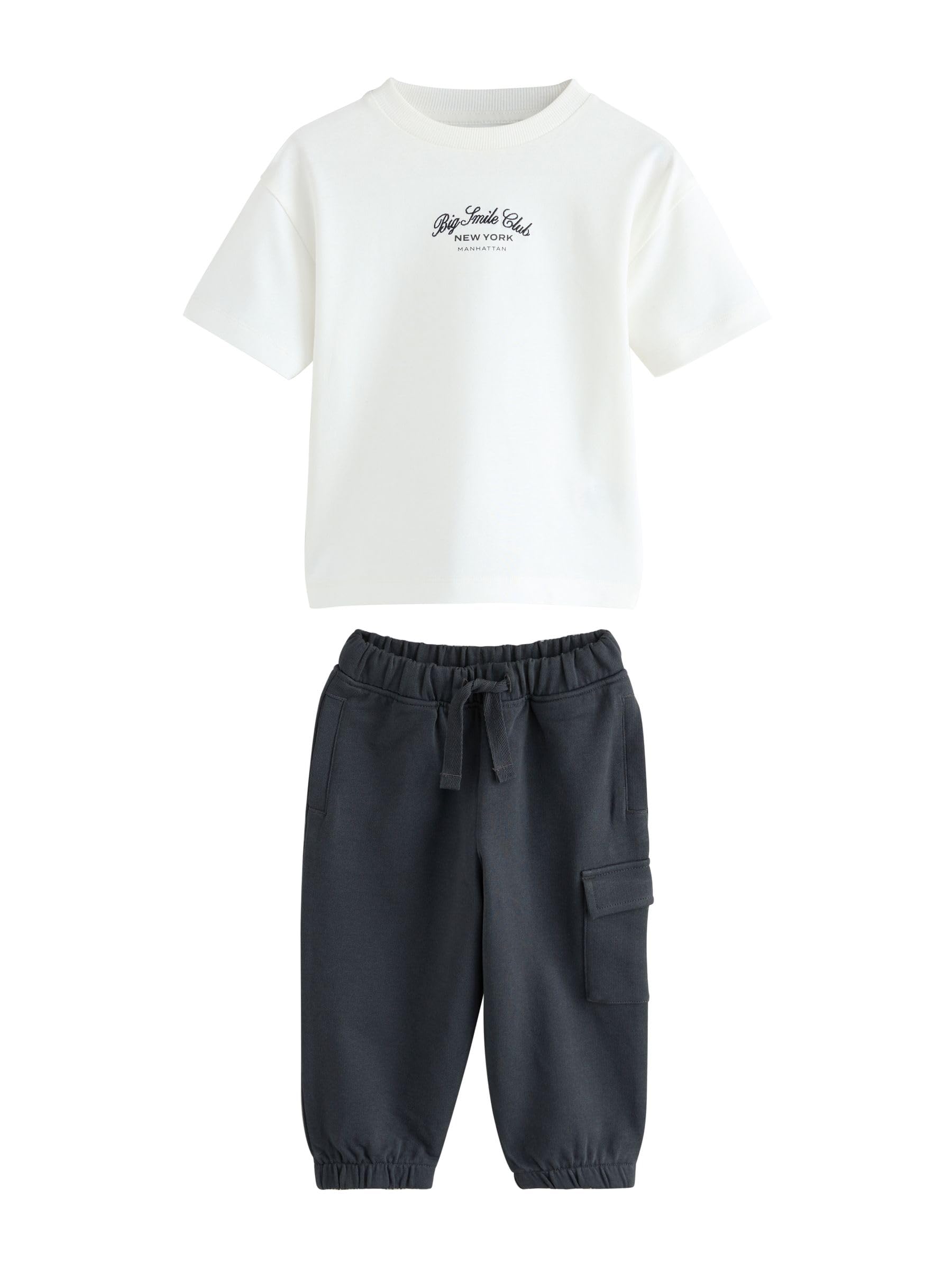 NEXT Jungen T-Shirt und Utility-Jogginghose im Set, 2er-Pack 62-122