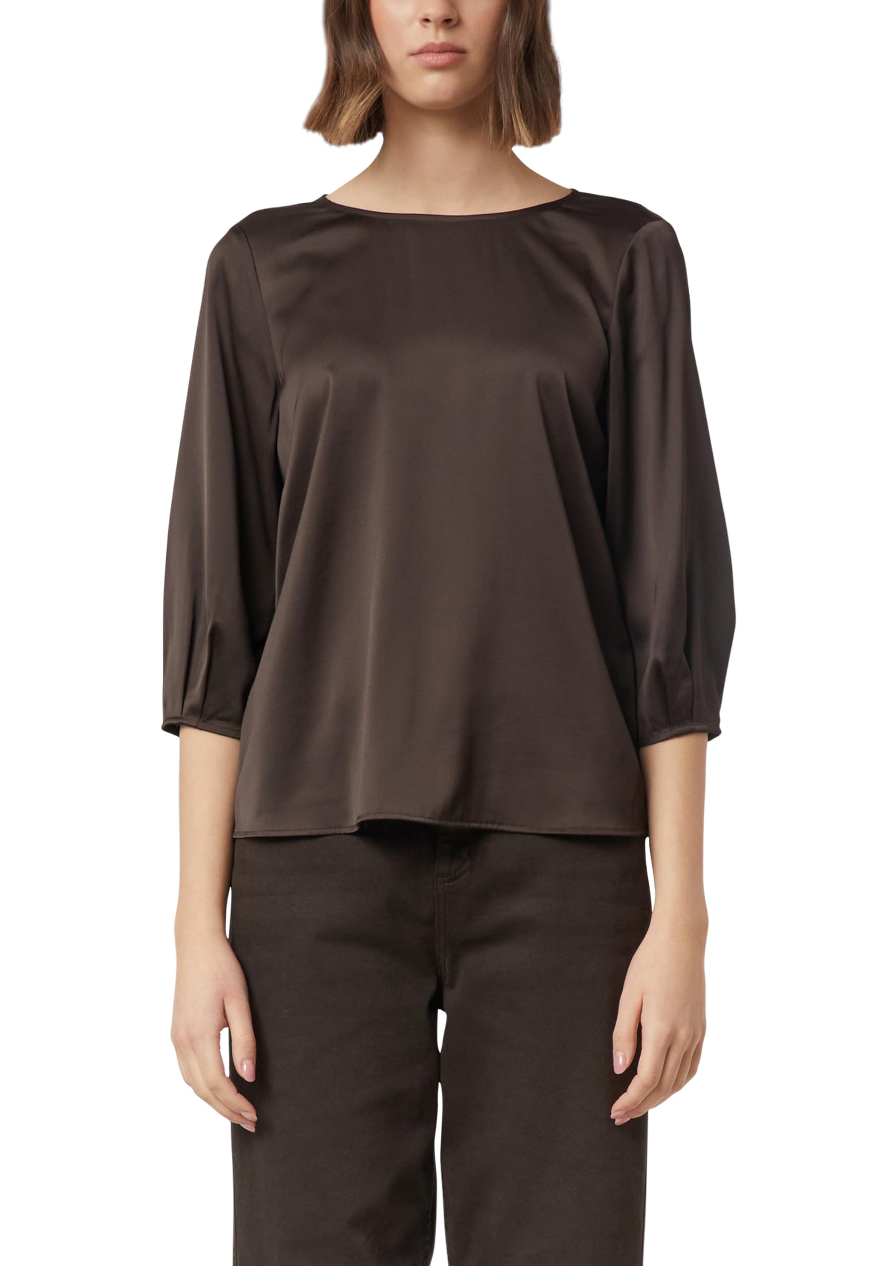 Comma Satinbluse mit 3/4-Ärmeln