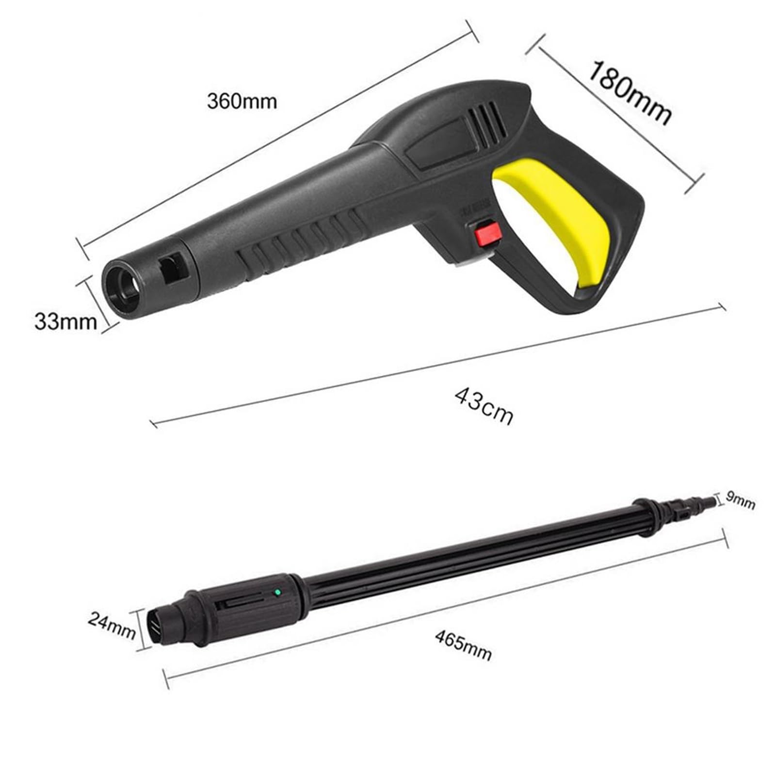 Echte Jet-Wasserpistole Autowaschanlage Spritzpistole Lanzendüse Waffe for Hochdruckreiniger(Water Cannon)