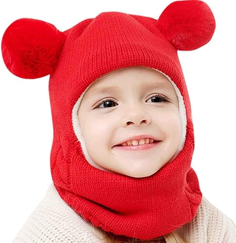 Miniatura 9 de Sombrero de invierno con capucha para las orejas de invierno gorro cálido para bebé bufanda para niños gorro de punto para niña cuidado del bebé