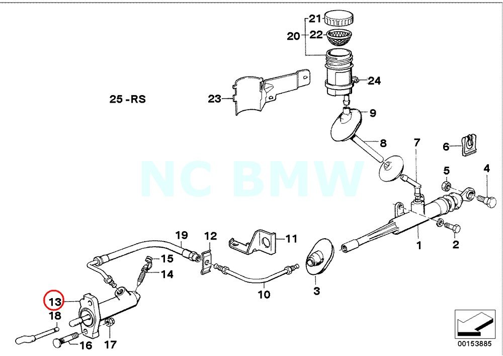 Amazon.com: BMW 21 52 1 157 212, Clutch Slave Cylinder : Automotive 