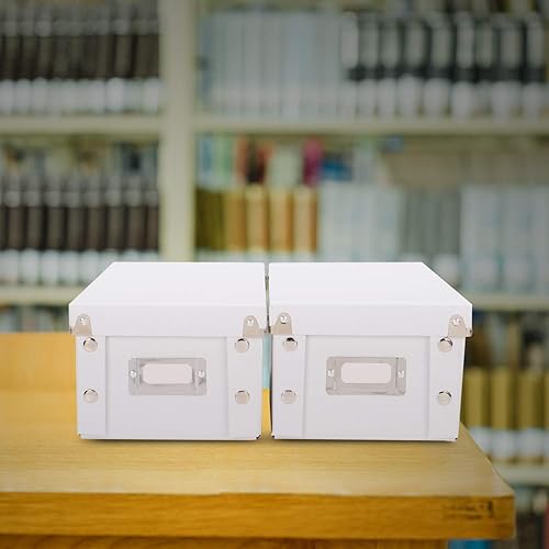 Miniatura 5 de Snap-N-Store Caja de almacenamiento para tarjetas de índice, caja organizadora plegable para 1100 tarjetas flash, tarjetas de negocios, recetas o