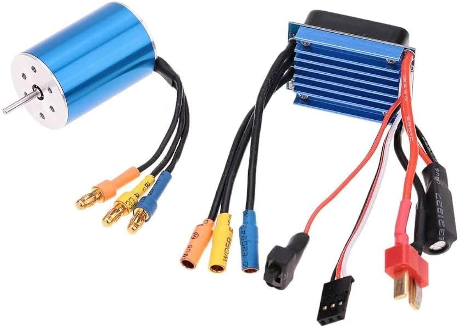 2435 4800KV 4P Sensorless Brushless Motor with 25A Brushless ESC（Electric Speed Controller）for 1/16 1/18 RC Car Truck