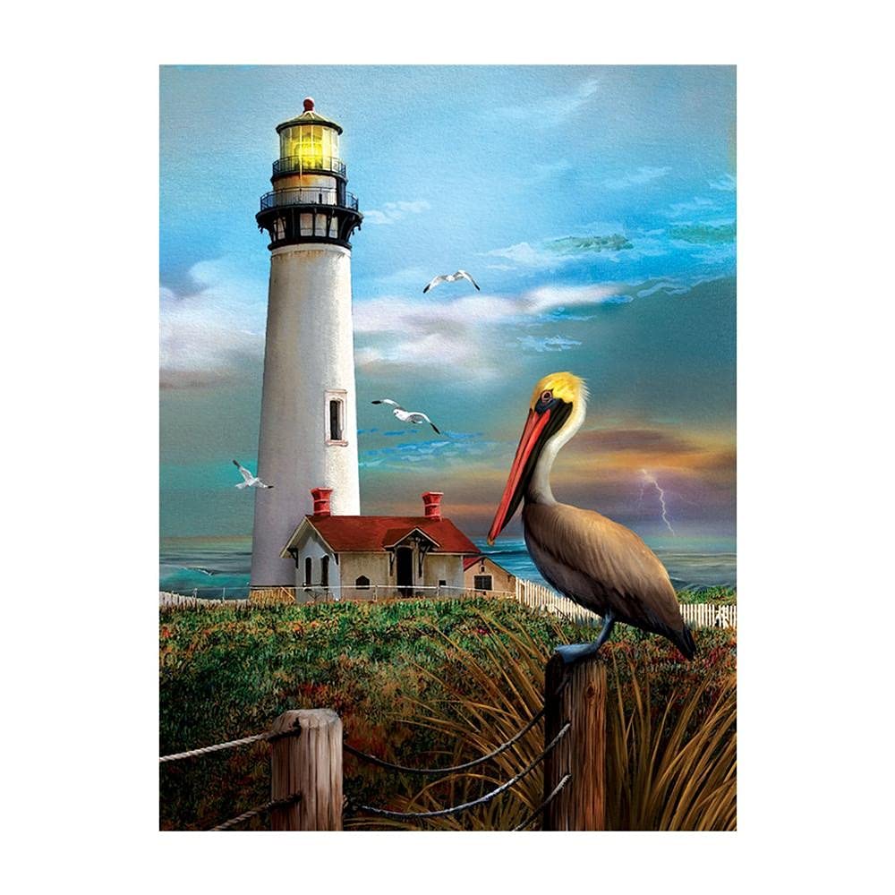 Kit Diamant Arts Craft Phare Anti-Stress Point De Croix XXL