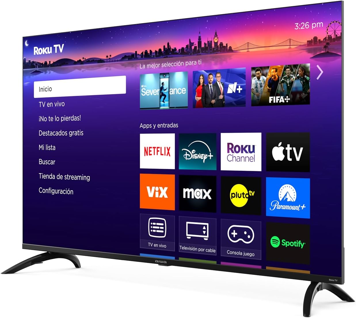 Aiwa AW50RKQ TV with stand