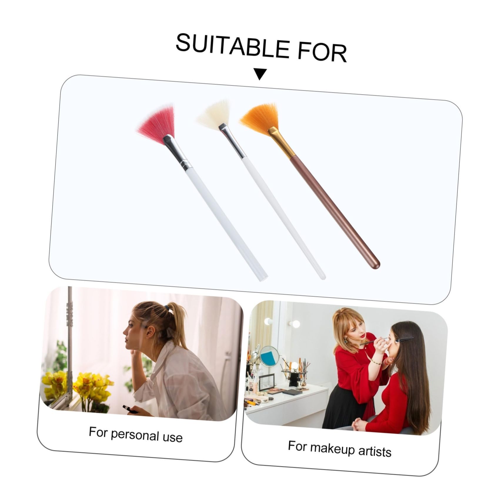 POPETPOP 15pezzi Pennelli Per Make up Forma Di Per Illuminante e Ombreggiatura Strumenti Cosmetici Professionali Per Uso Quotidiano e Occasionale Manico Ergonomico Per Creare Look Perfetti