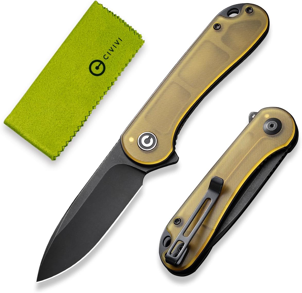 CIVIVI Pocket Knife for Men and Women,Elementum Folding Knife with 2.96" D2 Blade Ultem Handle,Ideal for Utility Gift C907A-5