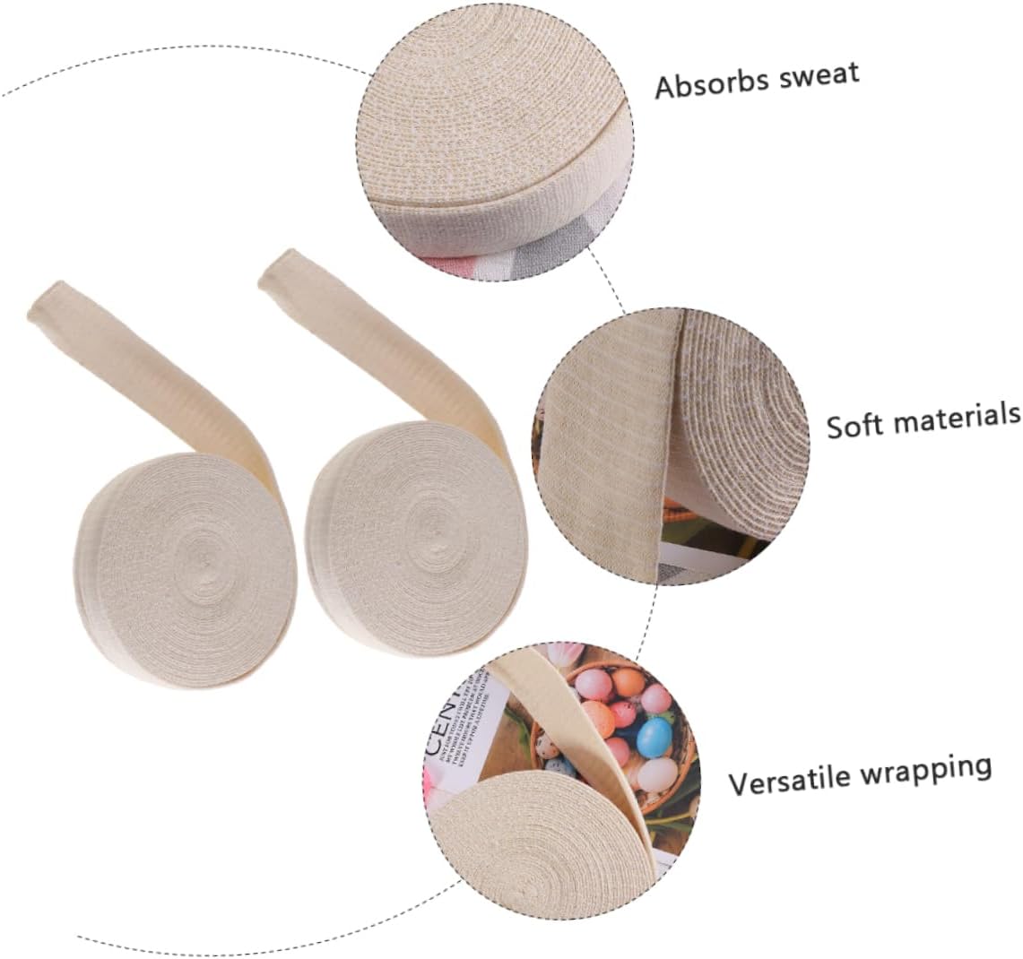 FRCOLOR 2rolls Tubular Cotton Stockinette Bandages for Comfortable Skin and Dressing Securing for Wrists Elastic Wrap