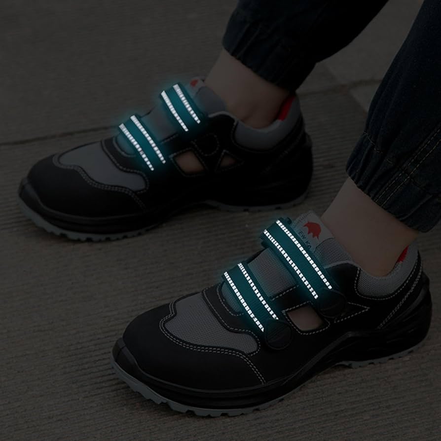 Amazon.co.jp: 男性用の壊れないスチールトゥブーツ、女性用