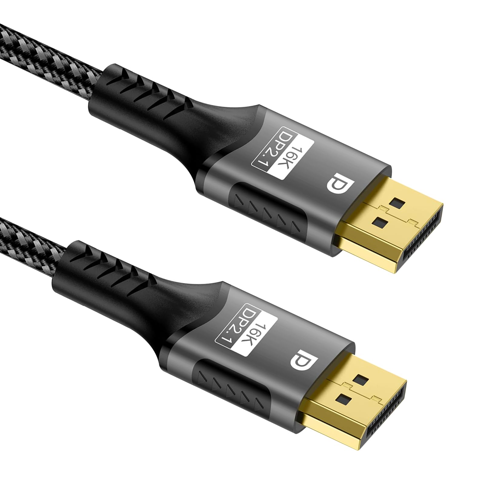 16K DP Cable DisplayPort 2.1, 54Gbps Cable DP a DP 2M con 16K@60Hz 8K@240Hz 4K@540Hz 360Hz 240Hz Display Port 2.1 Compatible con HDR10 FreeSync G-Sync para Monitor Gaming Tarjetas Gráficas PC HDTV