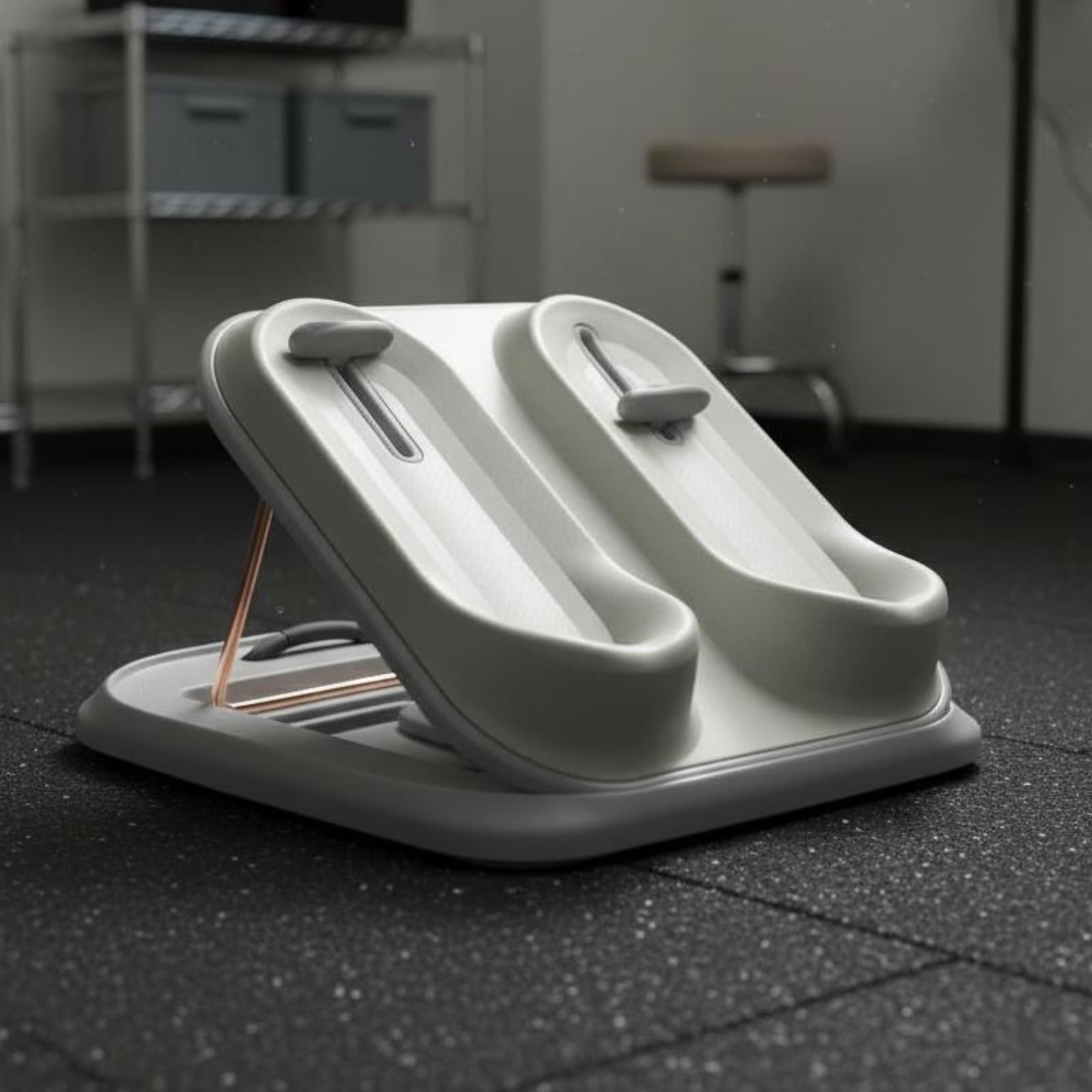 Pedana Inclinata Pieghevole Attrezzo da Allenamento Riabilitazione Attrezzatura Fitness per Palestra, Grigio, Grigio