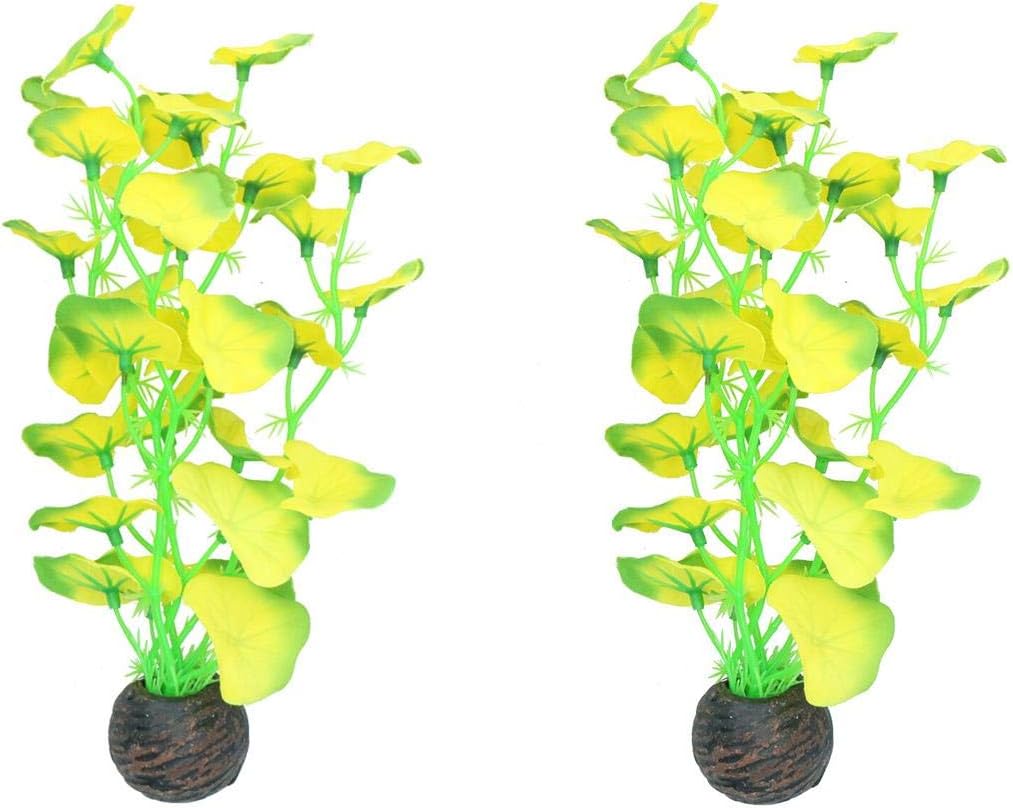AB Tools Aquatic Aquarium Fish Tank Self Sinking Middle Silk Plant H-20cm (No10) 2PK