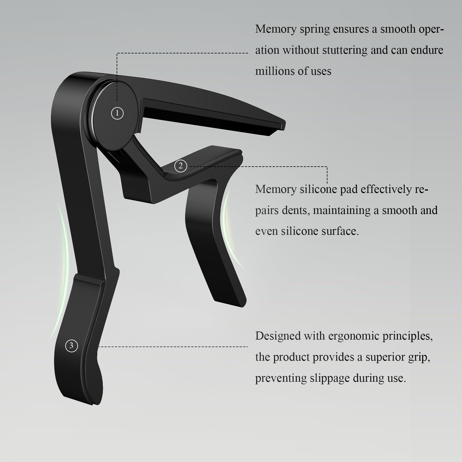 Guitar Capo for Acoustic Classical, Electric Guitars, Ukulele, Mandolin, Banjo, and other string musical instruments - Image 4