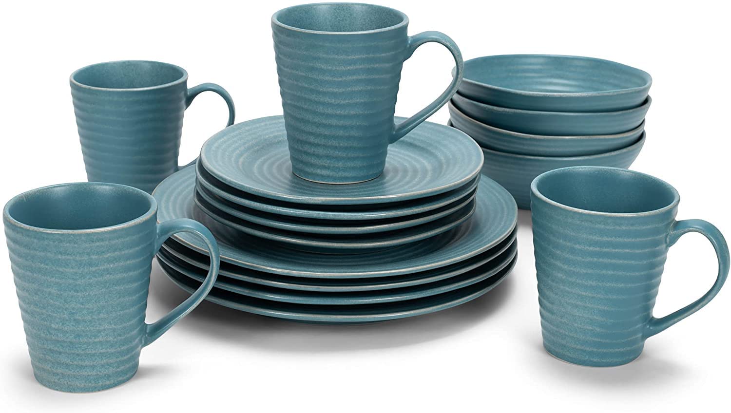 Porcelanowy zestaw zastawy stołowej, nowoczesna prążkowana ceramiczna zastawa stołowa do kuchni i jadalni