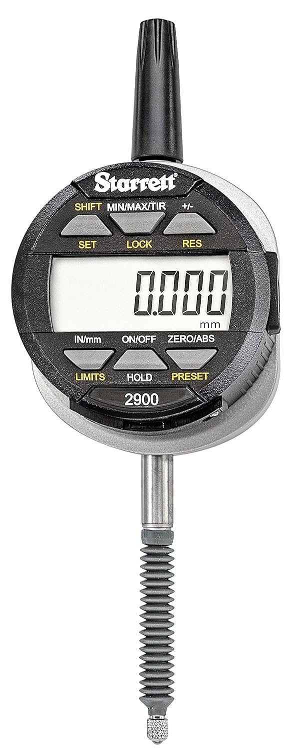Series 2900 Electronic Indicator, Inch/Metric - 8mm Stem - M2.5 x 0.45 Thread, 0-25mm Range, 0.01/0.001mm Resolution