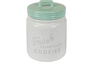 DII Aqua Retro Ceramic Cookie Jar