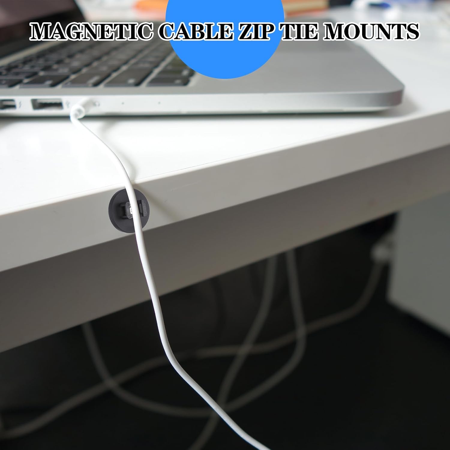 15 Pcs Magnetic Zip Tie Mount Base Black Magnetic Cable Clips Wire Holder Multipurpose Cable Ties Mount Wire Clips Management Base Electrical Cables Ties Supplies for Cables Clip