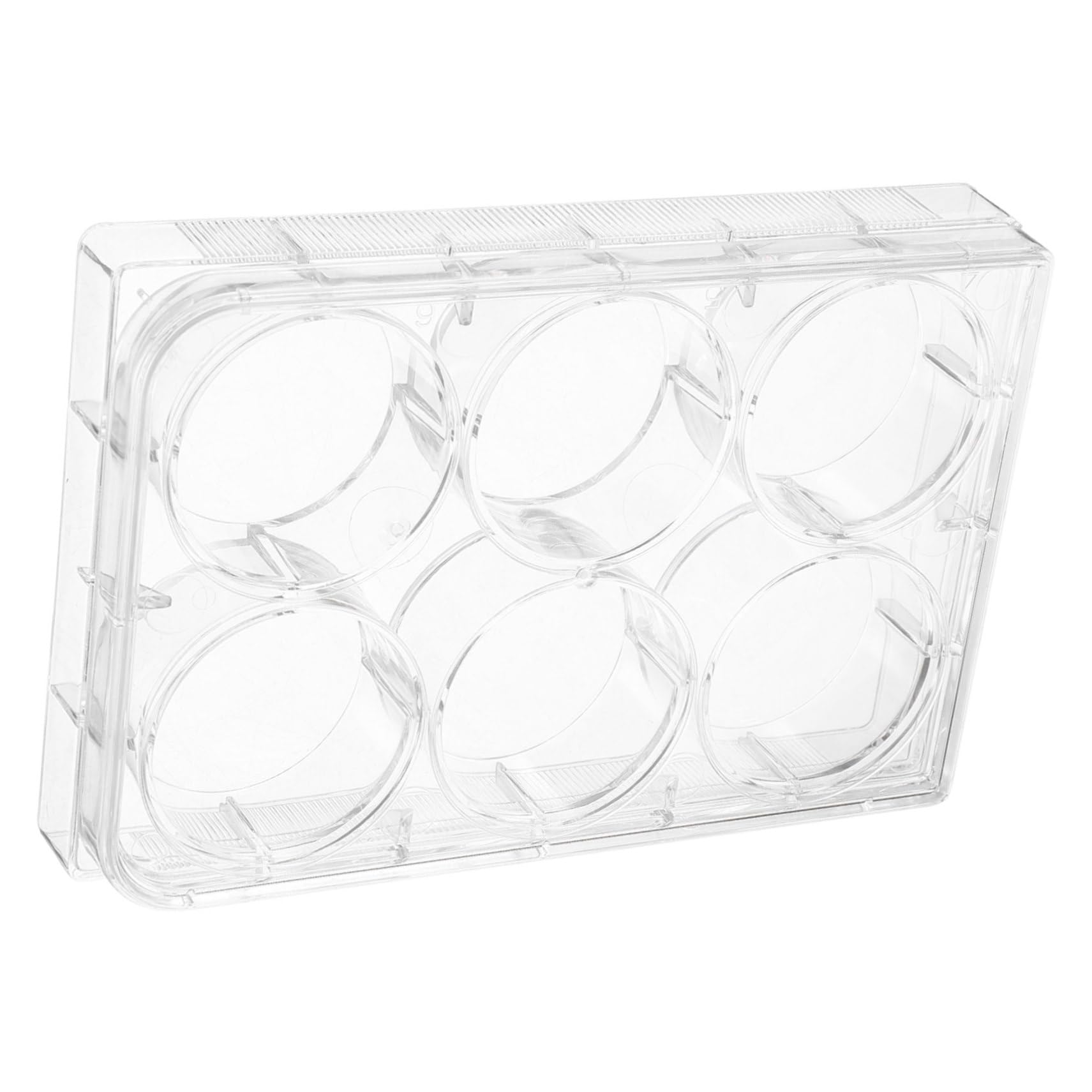 FUNOMOCYA Cell Culture Plate Laboratory Equipment Sample Tissue Culture Tray with Lid Flat Tissue Culture Clear Flat Bottom Plate Bead Boxes Seeding Breeding Plate Tackle Polystyrene White