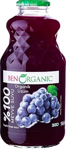 BenOrganic Üzüm Suyu 946 ml Cam Şişe