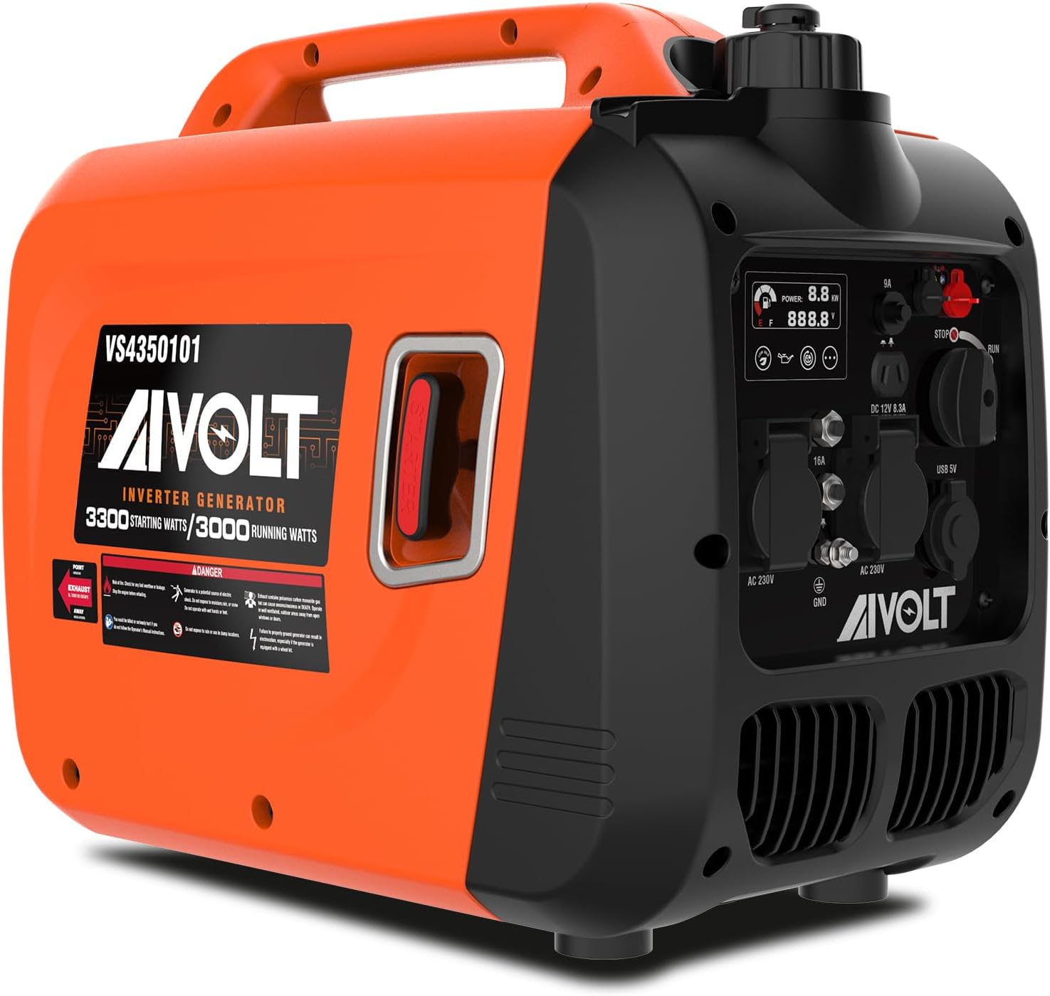 3300W Petrol Inverter Generator 4 Stroke Portable Generator for Camping, Jobsites - Pure Sine Wave, Ultra Quiet-149cc Engine, 4.2L Fuel Tank