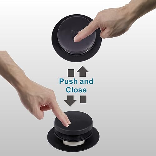 Miniatura 3 de Welsan - Juego de montaje de reborde de drenaje de bañera color negro, con punta de desagüe de un solo agujero, kit de recambio de rosca gruesa con