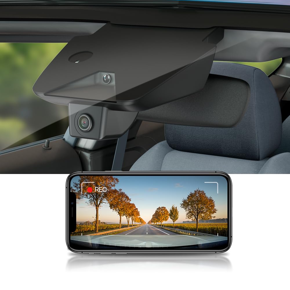 Fitcamx Dashcam 4K Compatible avec Renault Captur 2020 2021 2022 2023 2024 (HD2-D1270), OEM Camera Voiture, 2160P UHD Video WiFi, G-Capteur, Enregistrement en Boucle, WDR, Plug & Play, Carte 64Go
