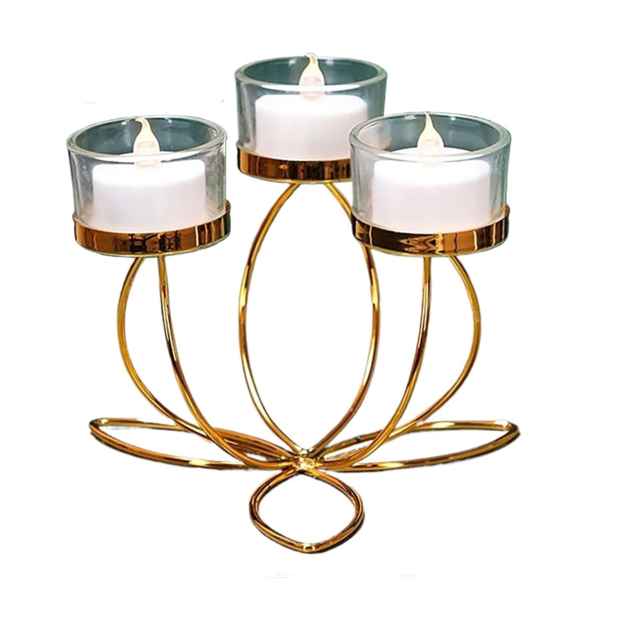 Iron Candle Holders Metal Candlestick Holder Iron Candle Holders For Romantic Candlelight Dinner Props Table Decoration(3 heads)