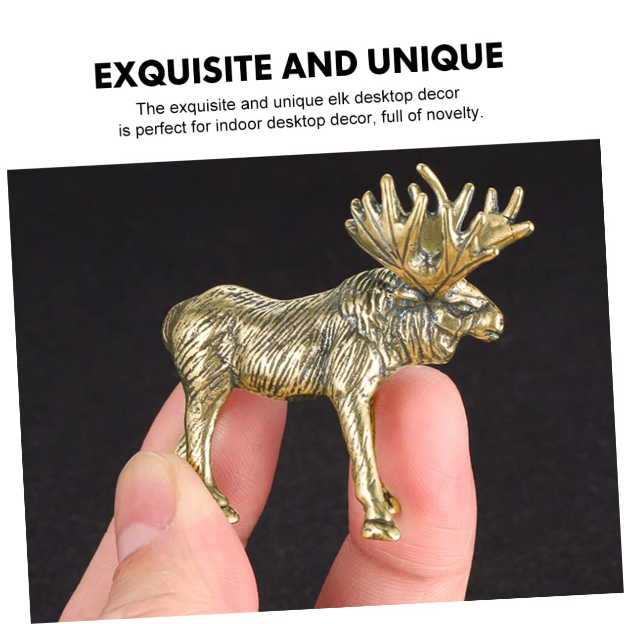ifundom 4 Stücke Elch Decor Mini Deer Figurine Kreative Desktop Ornament Einzigartige Elch Geformt Decor