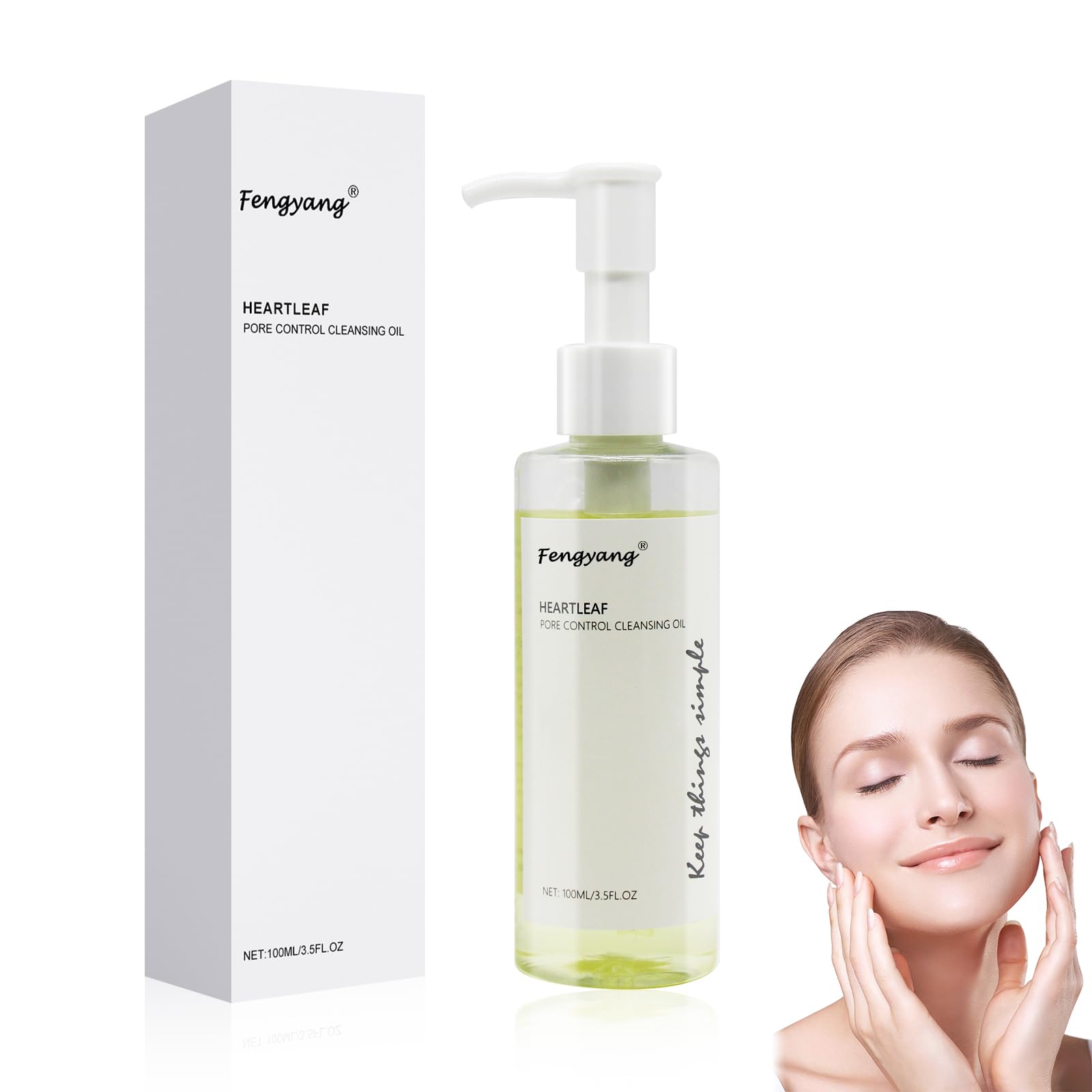 Fengyang Aceite de Limpieza de Control de Poros, Aceite de Limpieza Antiporos, Aceite De Limpieza Facial, Desmaquillante De Aceite De Limpieza Facial