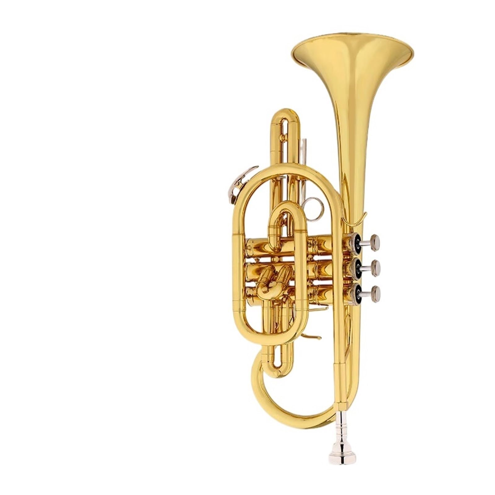 trąbka instrument Profesjonalny korpus z mosiężnej tuby B lakierowana na płasko złota trąbka z trzema klawiszami