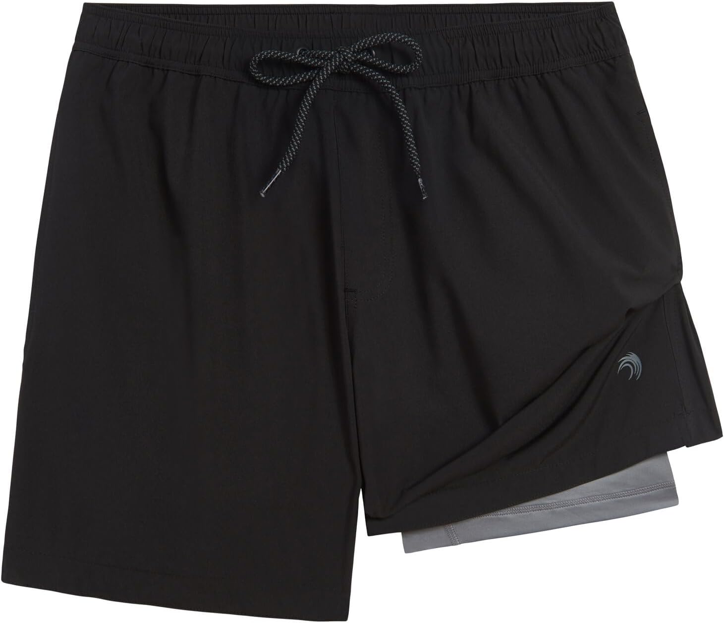 Mens Swim Trunks with Compression Liner Anti Chafing 7 inch Inseam