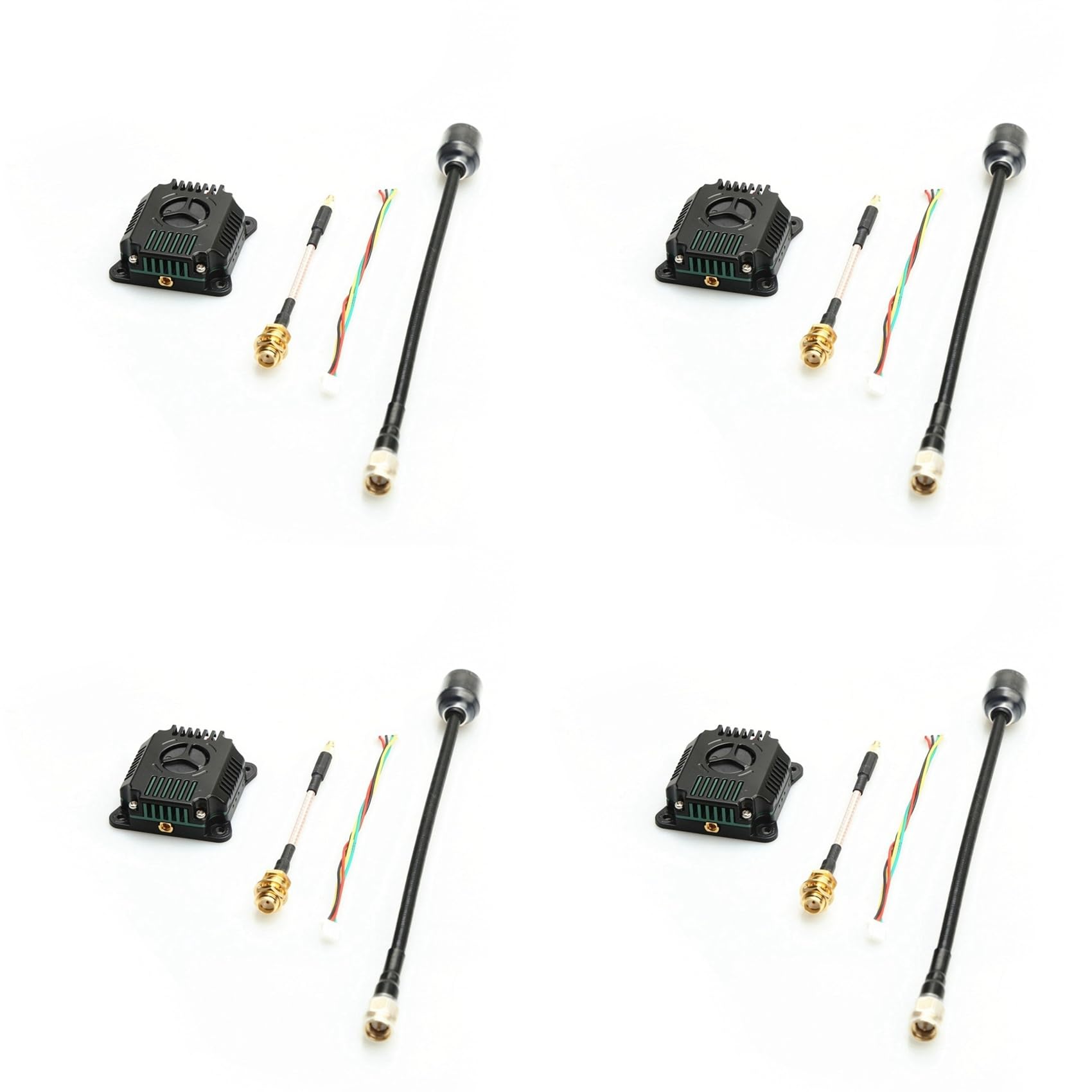 4X Trasmettitore Video Commutabile VTX 4.9/5.8G/6GHz 72CH 3W con Antenna Protocollo TBS per Drone da FPV A Lungo Raggio