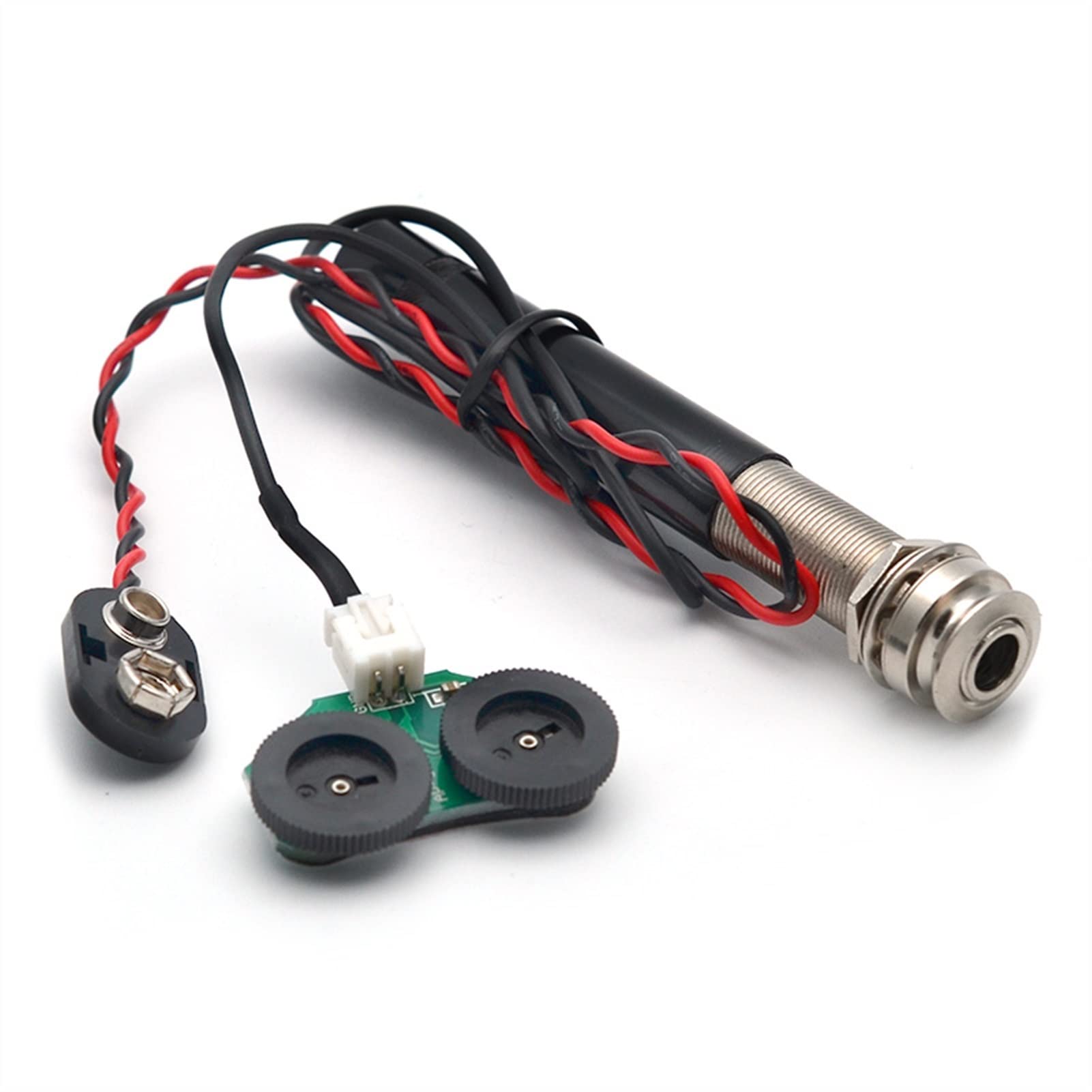 FLFL Pickup Acustico Kit di Pickup per Chitarra di Preamplificatore di Uscita di Endpin con Volume E Manopola di Controllo del Volume E Tono per Chitarra Acustica