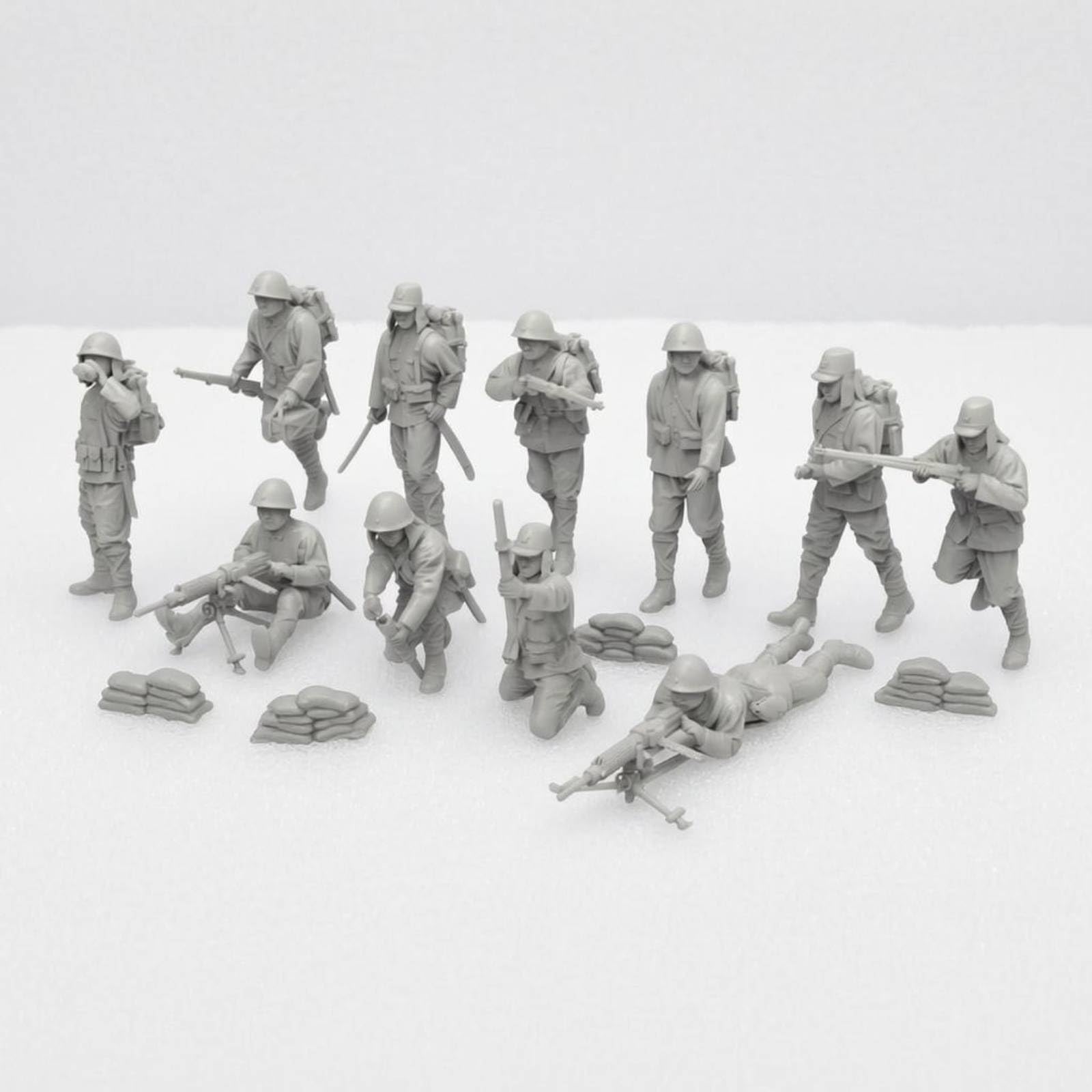 Figuras de en Miniatura Figuras Miniatura Maquetas Colección Personalización Hechas en Resina sin Pintar para Pintar a, 5cm-Conjunto Completo De 11