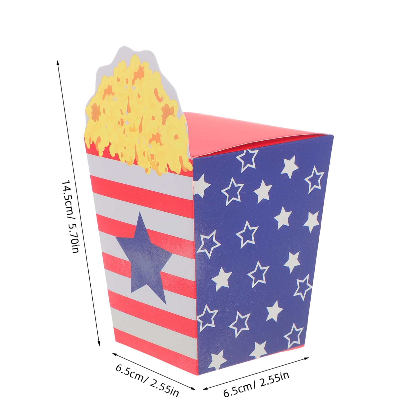 Warmhm 90 Stck. Teiliges Popcorn Box mit Design Papierschachteln für Popcorn Snacks und Süßigkeiten Vielseitig Einsetzbar für Independence Day Partys und Filmabende