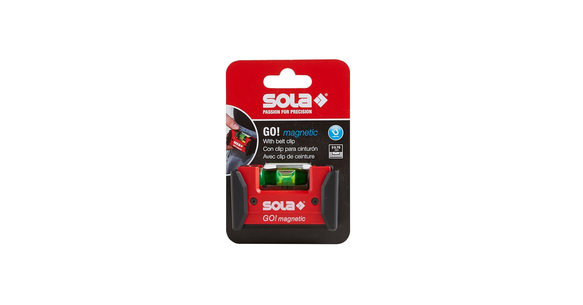 SOLA LSGOM GO! Magnetic Portable Level with Clip and 1 60